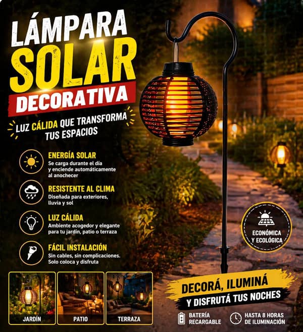 Farol Antorcha con soporte 